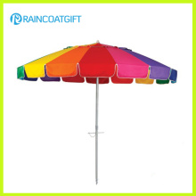 7ft Colorful Rainbow Outdoor Patio Beach Umbrella